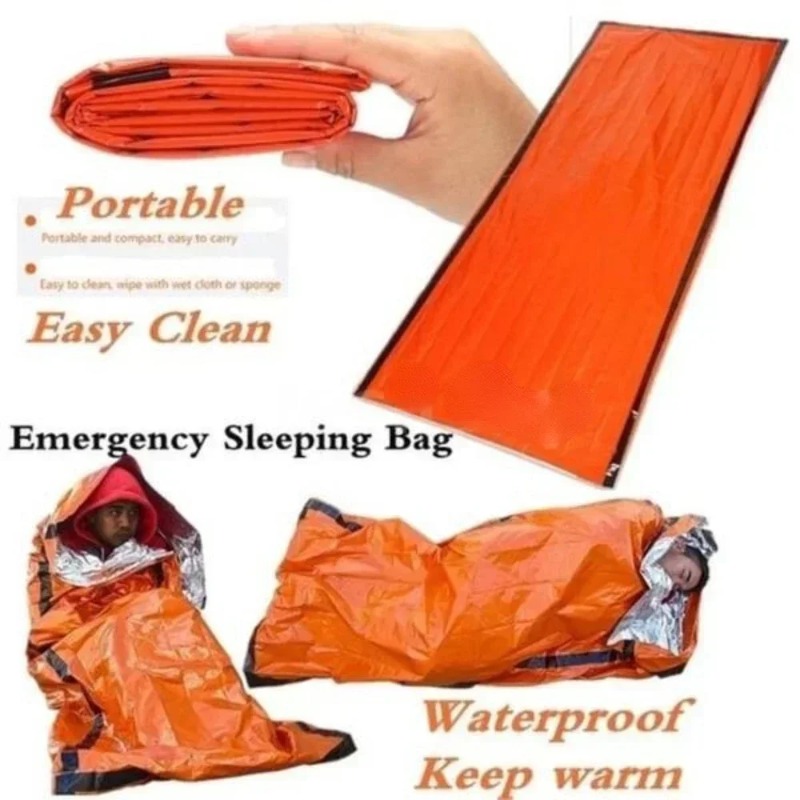 Survival Blanket Reflective - 1pc PE 緊急ブランケット断熱寝袋屋外キャンプ緊急シェルターサバイバルギア熱反射マイラーバッグ