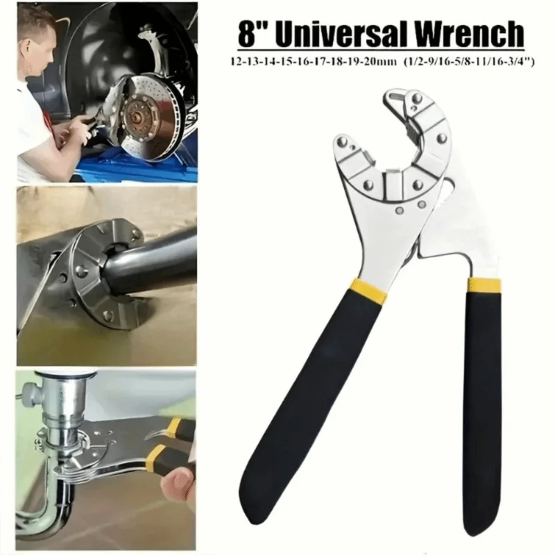 Multi Tool Plier - クランプ可能多機能グリッププライヤー調整可能な8インチ調整可能なレンチユニバーサルヘビーデューティ14-in-1ユニバーサルレンチバイク