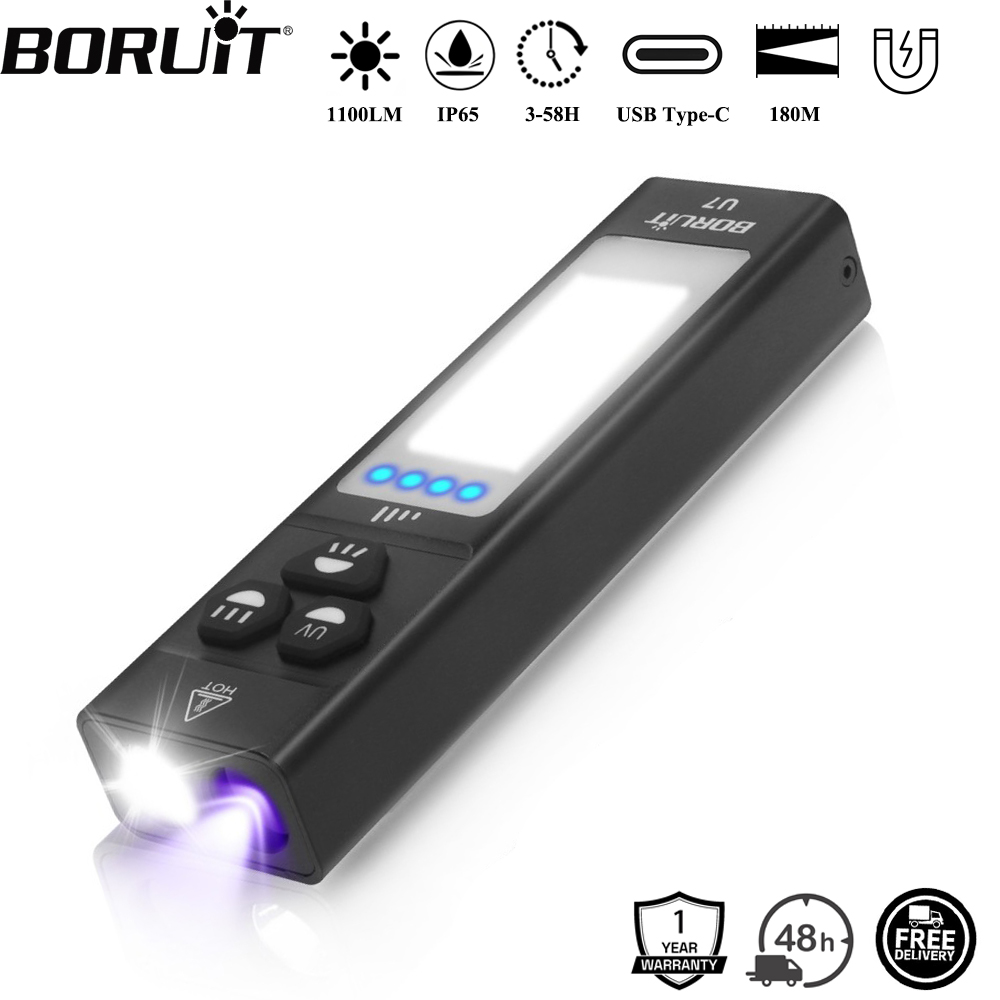 Fishing Kit Compact - BORUiT U7 UV LED EDC懐中電灯 1100LM