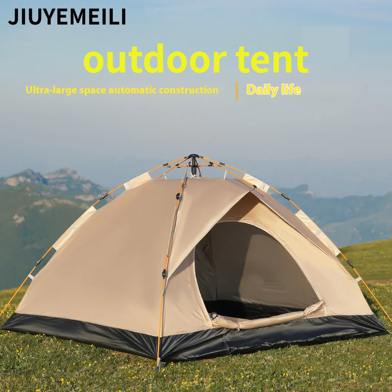 Emergency Mylar Tent - ポータブルキャンプテント自動運転旅行用インスタントテント、屋外キャンプ用、緊急テント4人用防水ファミリーテント