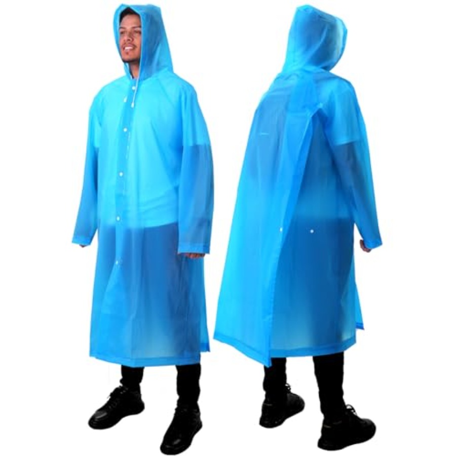 ANYOO 2枚組 大人用レインポンチョ 再利用可能なレイン - Emergency Poncho Rain のレビューと価格