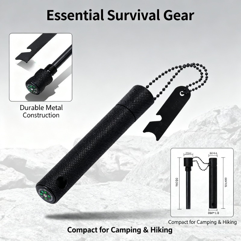 マグネシウム棒とコンパス付き - 防水・耐腐食性の発火石、ア - Magnesium Fire Starter のレビューと価格