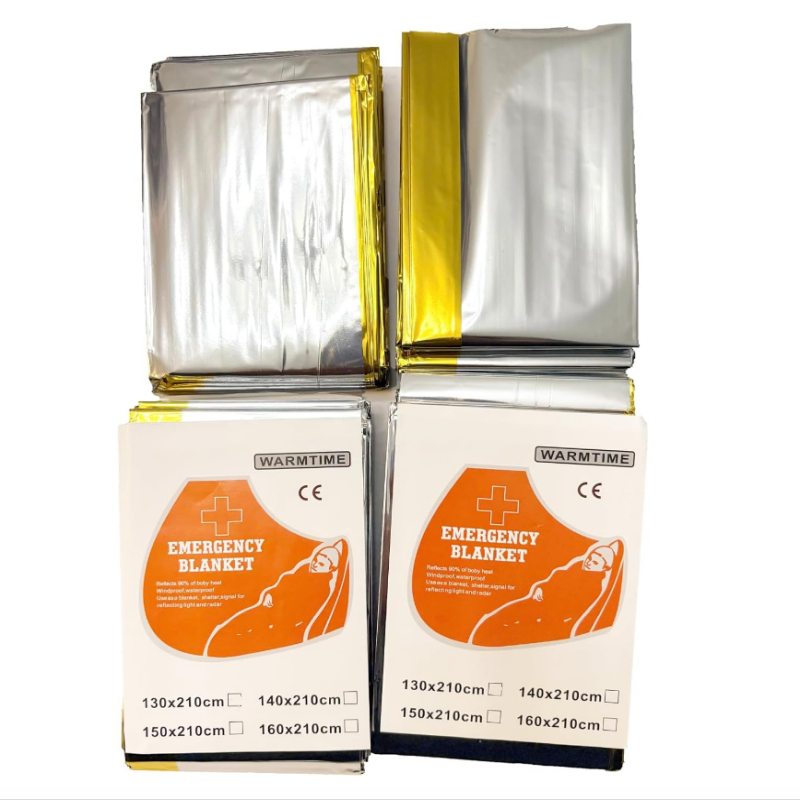 4 パック ゴールド シルバー マイラー緊急用サーマルブラン - Survival Blanket Reflective のレビューと価格