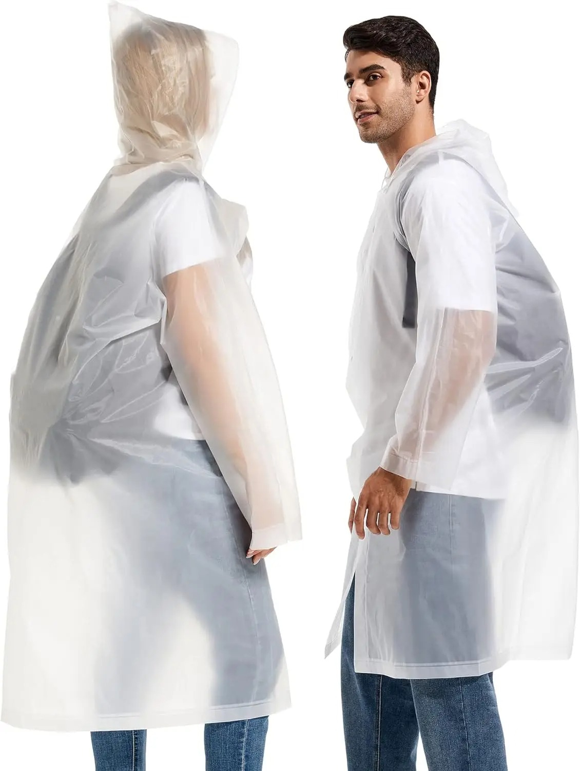 防水レインコート屋外ハイキングポータブル大人用ポンチョレイン - Emergency Poncho Rain のレビューと価格